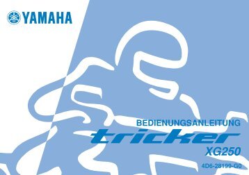 Yamaha Tricker 250 - 2005 - Manuale d'Istruzioni Deutsch