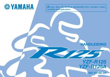 Yamaha YZF-R125 - 2015 - Manuale d'Istruzioni Nederlands