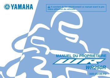 Yamaha WR250R - 2015 - Manuale d'Istruzioni FranÃ§ais