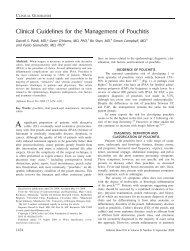 Clinical guidelines for the management of pouchitis