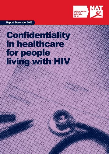 Confidentiality in healthcare for people living with HIV