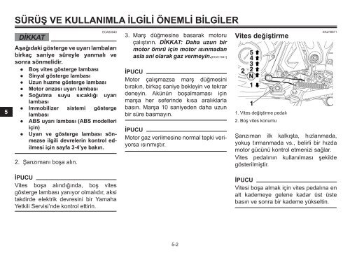 Yamaha XT660Z - 2012 - Manuale d'Istruzioni T&uuml;rk&ccedil;e