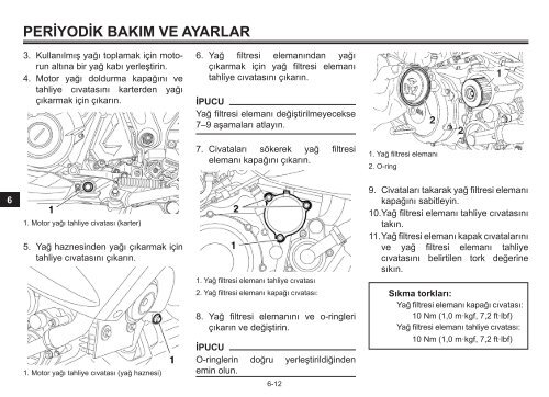 Yamaha XT660Z - 2012 - Manuale d'Istruzioni T&uuml;rk&ccedil;e