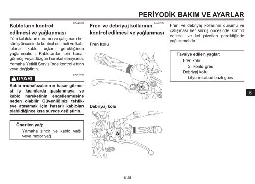 Yamaha XT660Z - 2012 - Manuale d'Istruzioni T&uuml;rk&ccedil;e