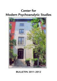 CMPS bulletin 2011 -2012 - Center for Modern Psychoanalytic Studies