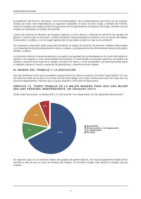 Los valores en Uruguay entre la persistencia y el cambio