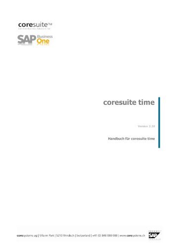 coresuite time - coresystems ag