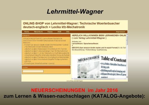 ebook Preise: Technik-Wissen (Neuheiten 2016: deutsch-englisch Uebersetzer;  Leseproben)