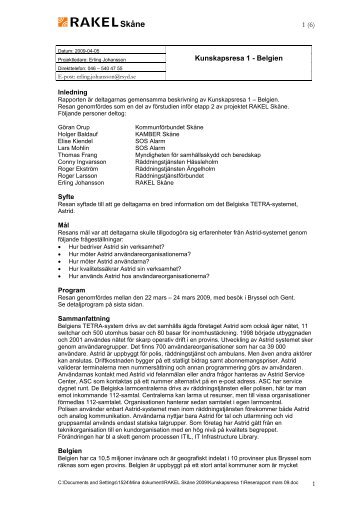 Reserapport mars 2009.pdf - Kommunförbundet Skåne