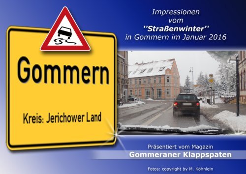 Gommeraner Straßenwinter im Januar 2016