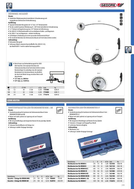 Gedore Katalog