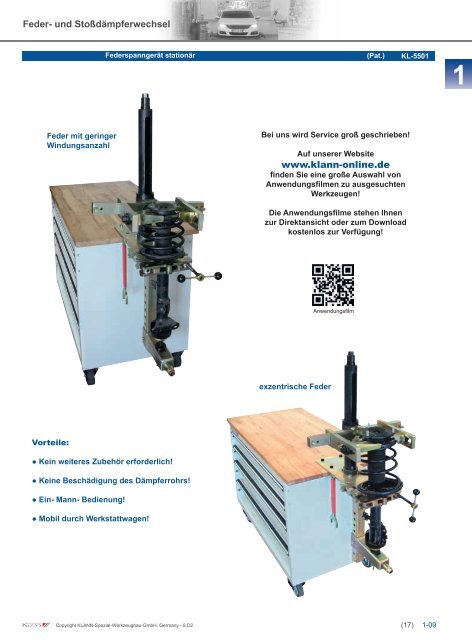 Klann Feder- und Stossdämpferwechsel Katalog
