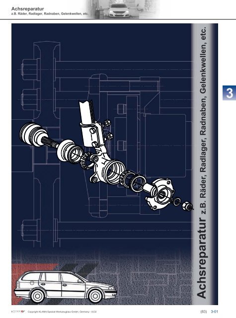 Klann Achsreperatur z.B. Räder, Radlager, Radnaben, Gelenkwellen, etc. Katalog