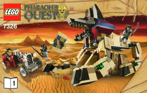 Lego Rise of the Sphinx - 7326 (2010) - The Secret of the Sphinx BI 3004/16 -7326 V29/39 BOOK 1