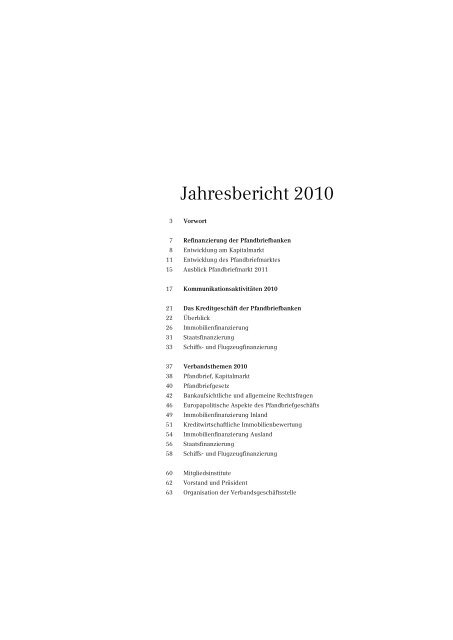 Jahresbericht 2010 - Georg Boll