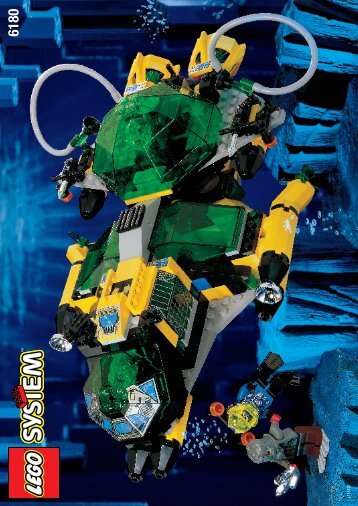 Lego HYDRO SEARCH SUB - 6180 (1998) - AQUA AMPHIBIAN CRAFT BUILDING INSTR. 6180