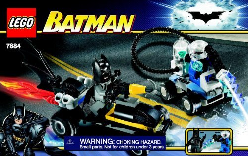 Lego Batman's Buggy: The Escape of Mr. Freeze - 7884 (2008) - The Batman&trade; Dragster: Catwoman&trade; Pursuit BI  NA 7884