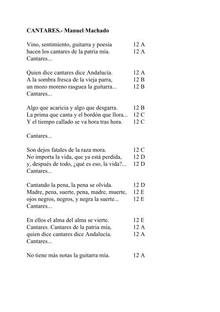 CANTARES.- Manuel Machado Vino, sentimiento, guitarra y poesía ...