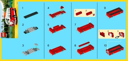 Lego Mini VW Campervan - 40079 (2013) - Monthly Minibuild Sept 2013 BI 9005 / 60x50 leaflet, 40079 V46