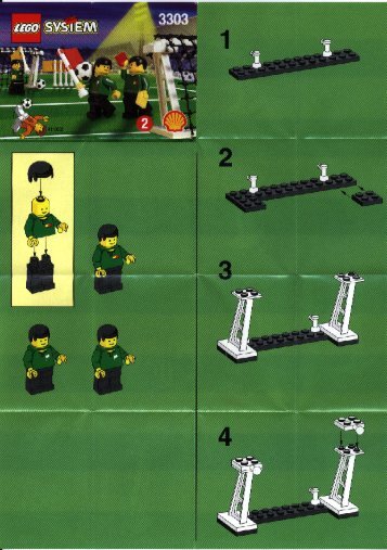 Lego REFEREE, LINESMAN, GOAL ETC. - 3303 (1998) - INFLIGHT FANTASY BIRD GA BUILDING INSTR. FOR 3303