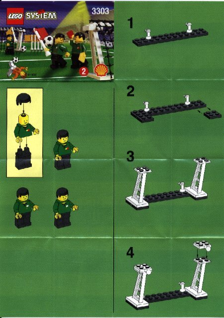 Lego REFEREE, LINESMAN, GOAL ETC. - 3303 (1998) - INFLIGHT FANTASY BIRD GA BUILDING INSTR. FOR 3303