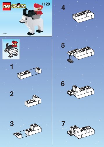 Lego REINDEER WITH ELF - 1129 (1999) - MILK CART BUILD. INST. FOR 1129 IN