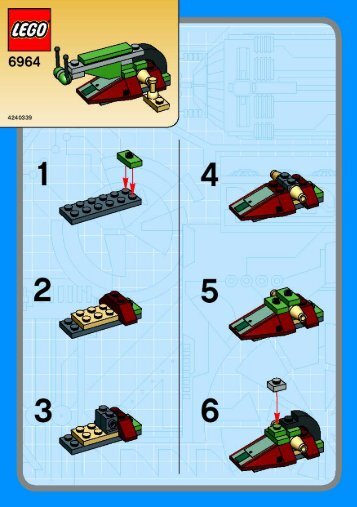 Lego BOBA FETT'S SLAVE - 6964 (2004) - X-WING STARFIGHTER BI, 6964