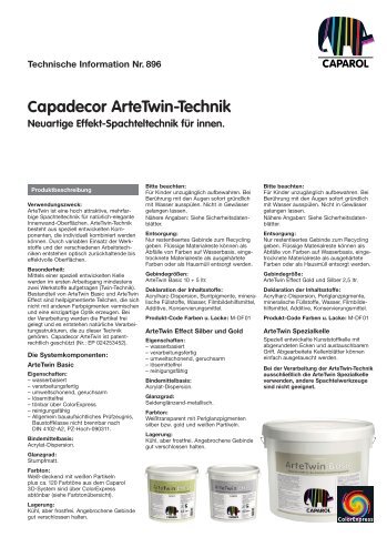 Capadecor ArteTwin-Technik Neuartige Effekt-Spachteltechnik für ...