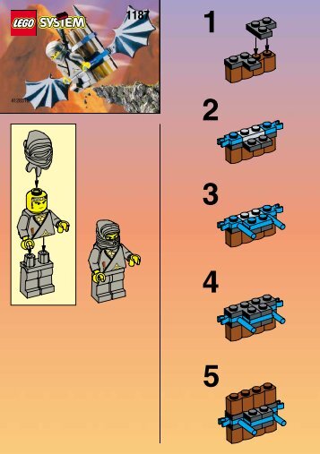 Lego FLYING NINJA - 1187 (1999) - GUARDED INN BUILD.INST. FOR 1187