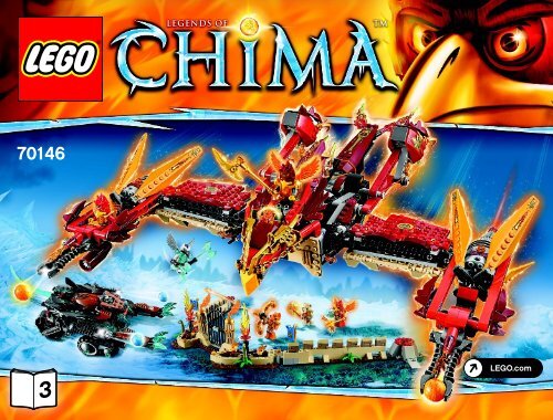 Lego Flying Phoenix Fire Temple - 70146 (2014) - Sky Launch BI 3019/80+4*- 70146 V39 3/3