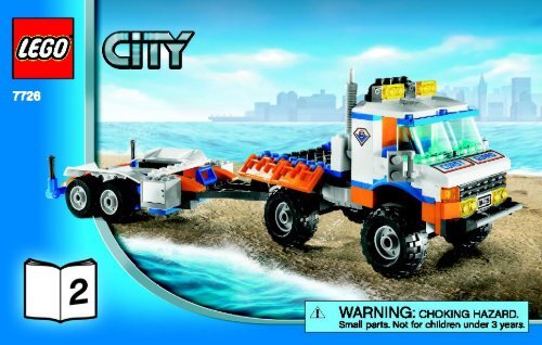 Lego Coast Guard Truck with Speed Boat 7726 2008 Coast Guard Platform BUILD INSTR 3004 7726