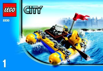 Lego In-flight Helicopter and Raft - 2230 (2008) - LEGOÂ® City Airport BUILD INSTR 3001, 2230 1/2