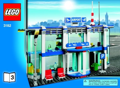 Lego Airport - 3182 (2010) - LEGO&amp;reg; City Airport BI 3006/64 - 3182  V.39 3/4