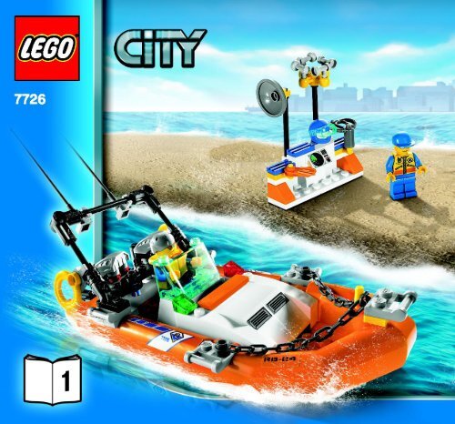 Lego Coast Guard Truck with Speed Boat 7726 2008 Coast Guard Platform BUILD INSTR 3005 7726