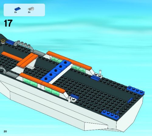 Lego Coast Guard Patrol - 60014 (2013) - Coast Guard Platform BI 3017 / 72+4 - 65/115g, 60014 V29 3/3