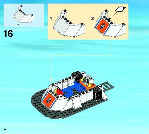 Lego Coast Guard Patrol - 60014 (2013) - Coast Guard Platform BI 3017 / 72+4 - 65/115g, 60014 V29 3/3