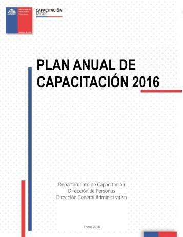 Plan Anual de Capacitación 2016