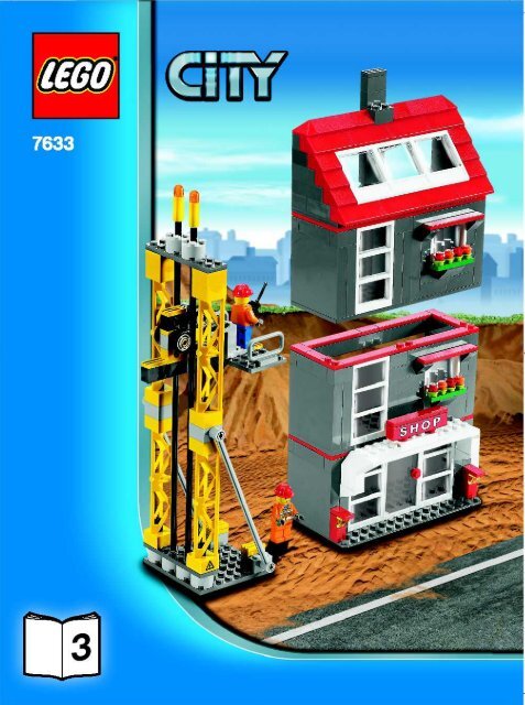 Lego Construction Site - 7633 (2008) - Crawler Crane BUILD INSTR 3006, 7633 3/4