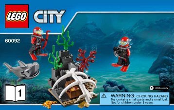 Lego Deep Sea Submarine - 60092 (2015) - Deep Sea Scuba Scooter BI 3004/28 - 60092 V39 1/2