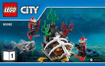 Lego Deep Sea Submarine - 60092 (2015) - Deep Sea Scuba Scooter BI 3004/28 - 60092 V29 1/2