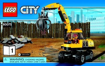 Lego Excavator and Truck - 60075 (2014) - Demolition Starter Set BI 3004/52 - 60075 V39  1/3