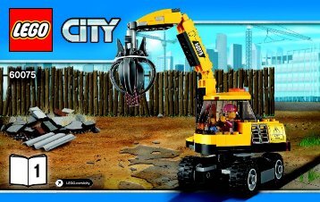 Lego Excavator and Truck - 60075 (2014) - Demolition Starter Set BI 3004/52 - 60075 V29  1/3