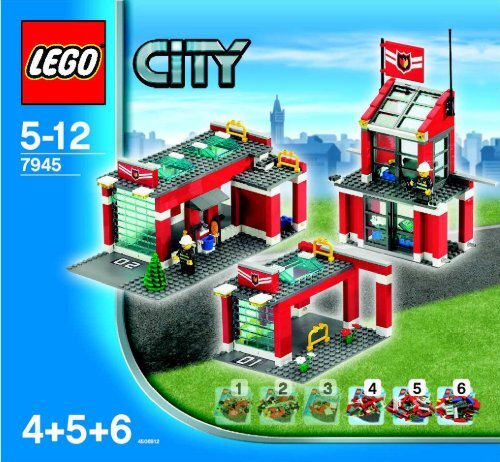 Lego Fire Value-PAck - 66195 (2007) - Fire Station &amp;amp; Base Plate  BUILDING INST.3/3 ART.7945, IN