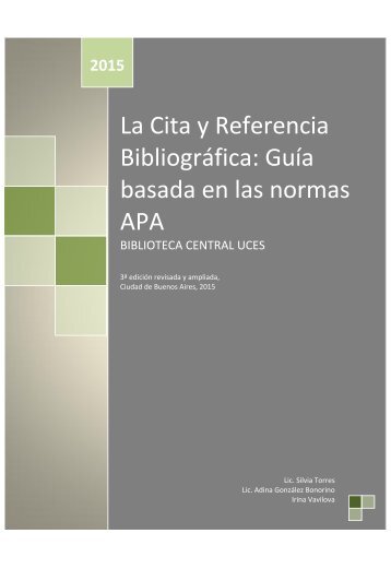 Bibliográfica Guía basada en las normas APA