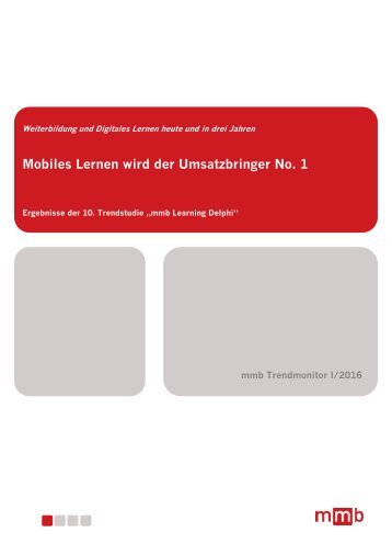 Mobiles Lernen wird der Umsatzbringer No 1