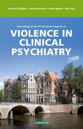 VIOLENCE IN CLINICAL PSYCHIATRY - Oud Consultancy