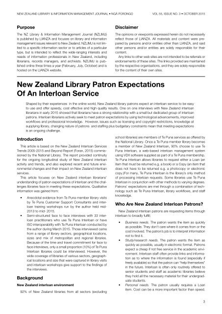 THE NEW ZEALAND LIBRARY & INFORMATION MANAGEMENT JOURNAL NGĀ PŪRONGO