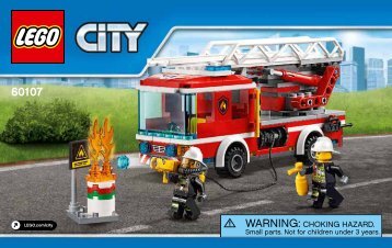 Lego Fire Ladder Truck - 60107 (2016) - Fire Boat BI 3004/80+4,60107V39