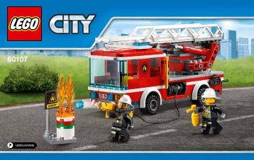 Lego Fire Ladder Truck - 60107 (2016) - Fire Boat BI 3004/80+4,60107 V29