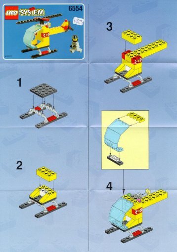 Lego FIRE STATION - 6554 (1997) - Fire Engine BUILD. INSTR. HELIKOPTER 6554